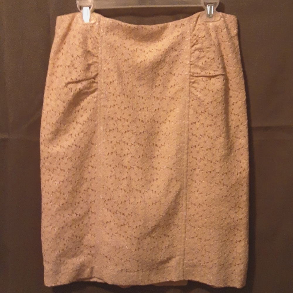 Annette Lepore skirts ivory lace with full lining plus slip lined